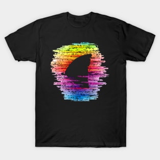 Rainbow Waters Shark Fin Awareness LGBT Pride Shark Lover T-Shirt